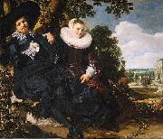 Marriage Portrait of Isaac Massa en Beatrix van der Laen, Frans Hals